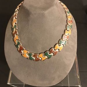 Women’s Vintage Silver Tone Chunky Necklace